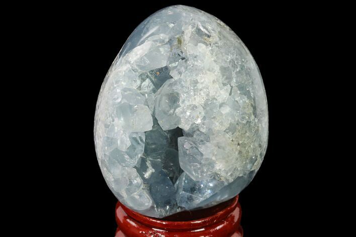Crystal Filled Celestine (Celestite) Egg Geode - Madagascar #140287